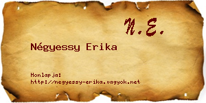 Négyessy Erika névjegykártya