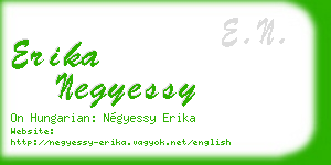 erika negyessy business card