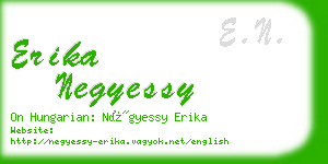 erika negyessy business card